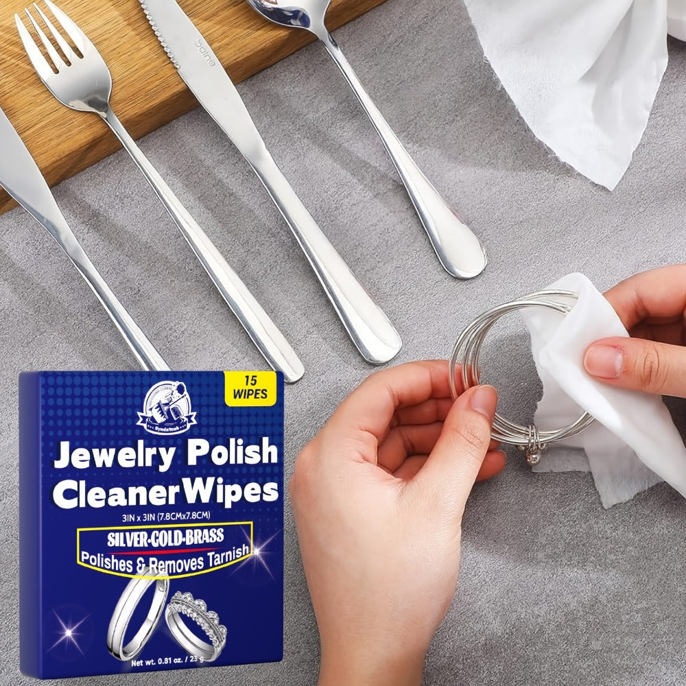 Jewelry Cleaning Cloth - Polishing 15 Wipes Premium Microfiber Sheets for Gold, Silver, Rings - product detail view 13