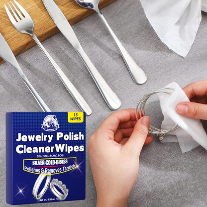 Jewelry Cleaning Cloth - Polishing 15 Wipes Premium Microfiber Sheets for Gold, Silver, Rings - product detail view 13