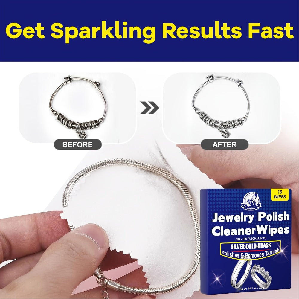 Jewelry Cleaning Cloth - Polishing 15 Wipes Premium Microfiber Sheets for Gold, Silver, Rings - product detail view 15
