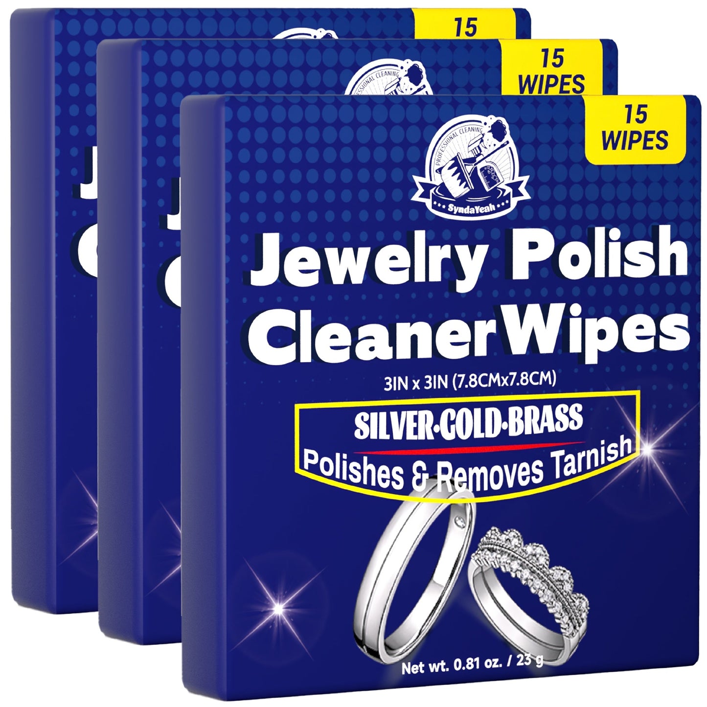 Jewelry Cleaning Cloth - Polishing 15 Wipes Premium Microfiber Sheets for Gold, Silver, Rings - product detail view 17