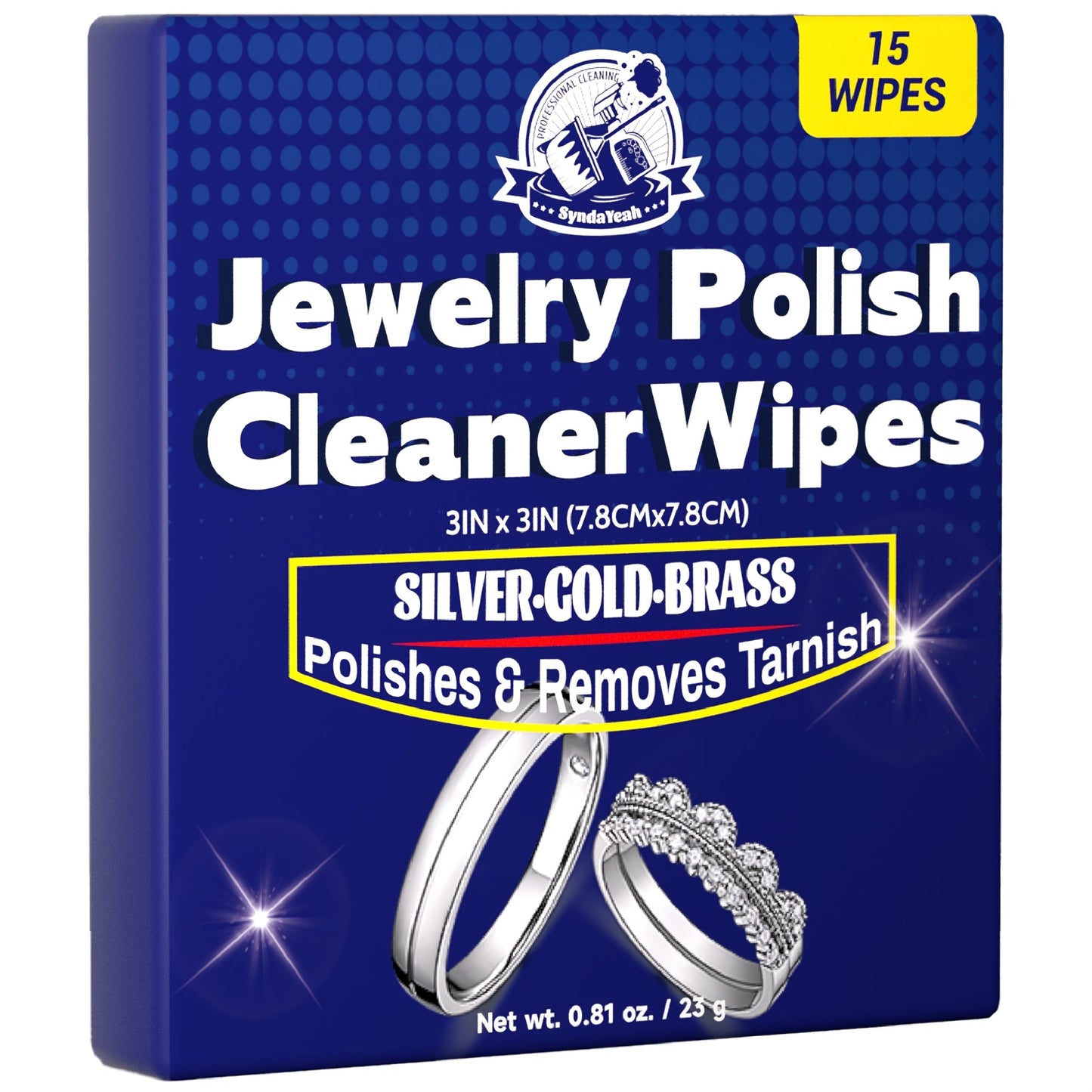 Jewelry Cleaning Cloth - Polishing 15 Wipes Premium Microfiber Sheets for Gold, Silver, Rings - product detail view 18