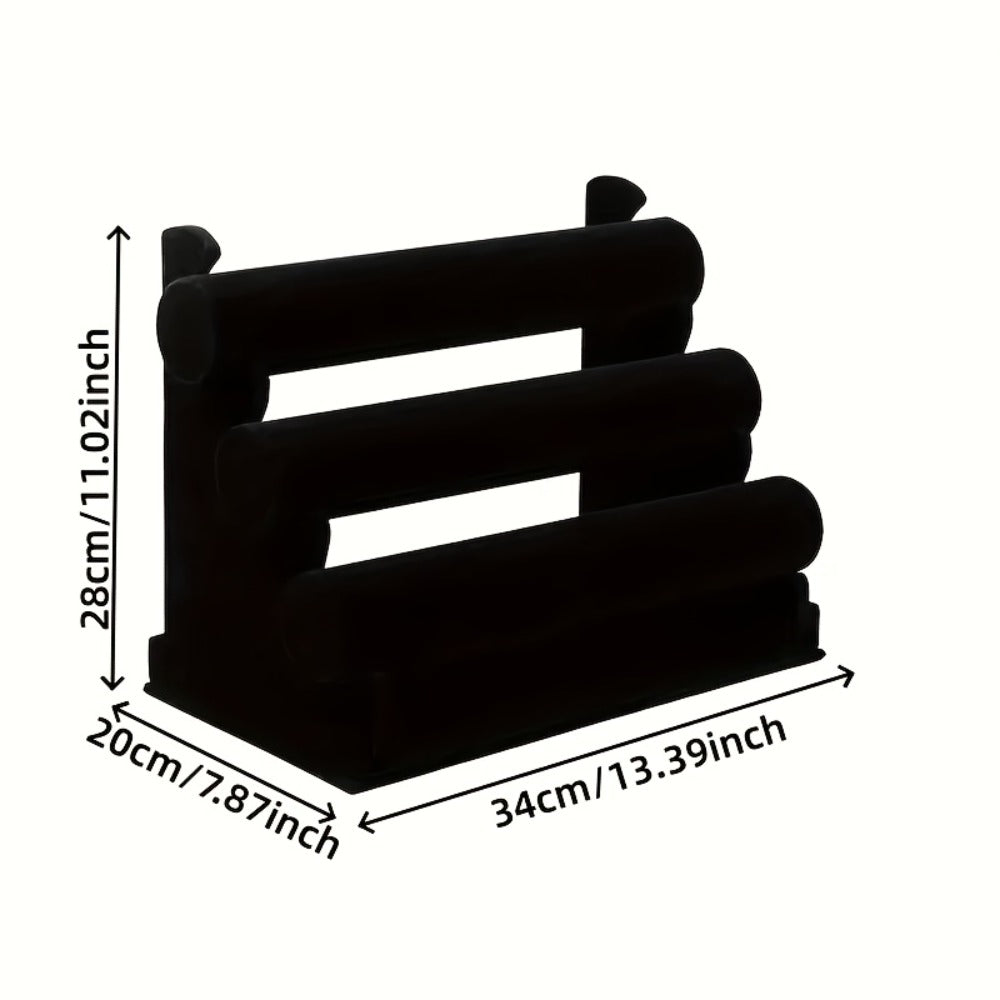 Jewelry Display Stand - 3-Tier Desktop Rack for Watches, Bracelets & Bangles Stylish Home Decor - product detail view 2