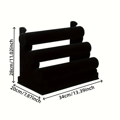 Jewelry Display Stand - 3-Tier Desktop Rack for Watches, Bracelets & Bangles Stylish Home Decor - product detail view 2