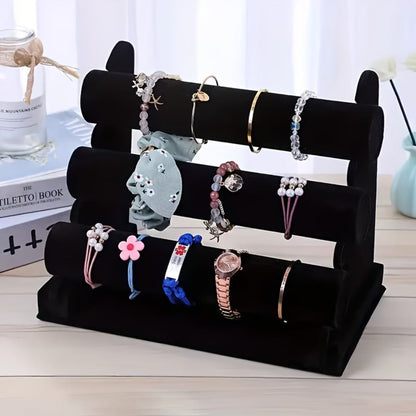 Jewelry Display Stand - 3-Tier Desktop Rack for Watches, Bracelets & Bangles Stylish Home Decor - product detail view 5