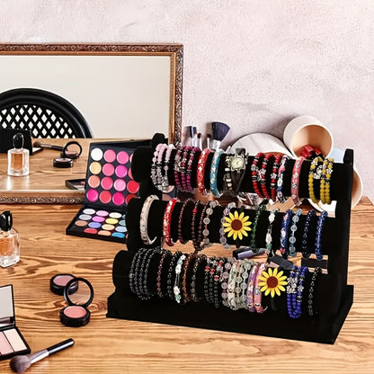 Jewelry Display Stand - 3-Tier Desktop Rack for Watches, Bracelets & Bangles Stylish Home Decor - product detail view 6