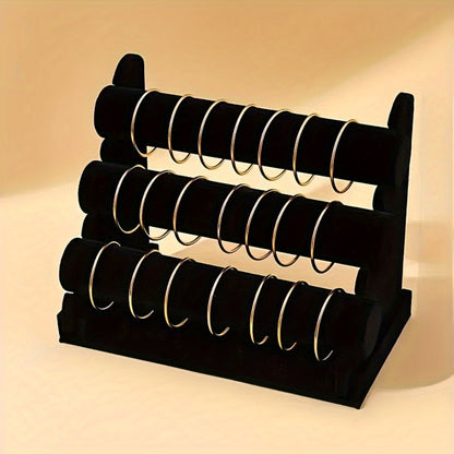 Jewelry Display Stand - 3-Tier Desktop Rack for Watches, Bracelets & Bangles Stylish Home Decor - product detail view 14