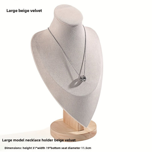 Jewelry Display Stand - Mannequin Neck Portrait Necklace Holder for Home, Boutique & Trade Show - product detail view 2