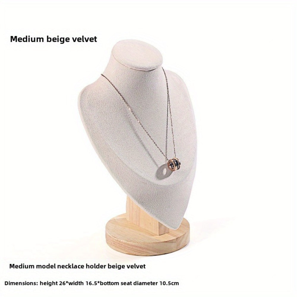 Jewelry Display Stand - Mannequin Neck Portrait Necklace Holder for Home, Boutique & Trade Show - product detail view 3