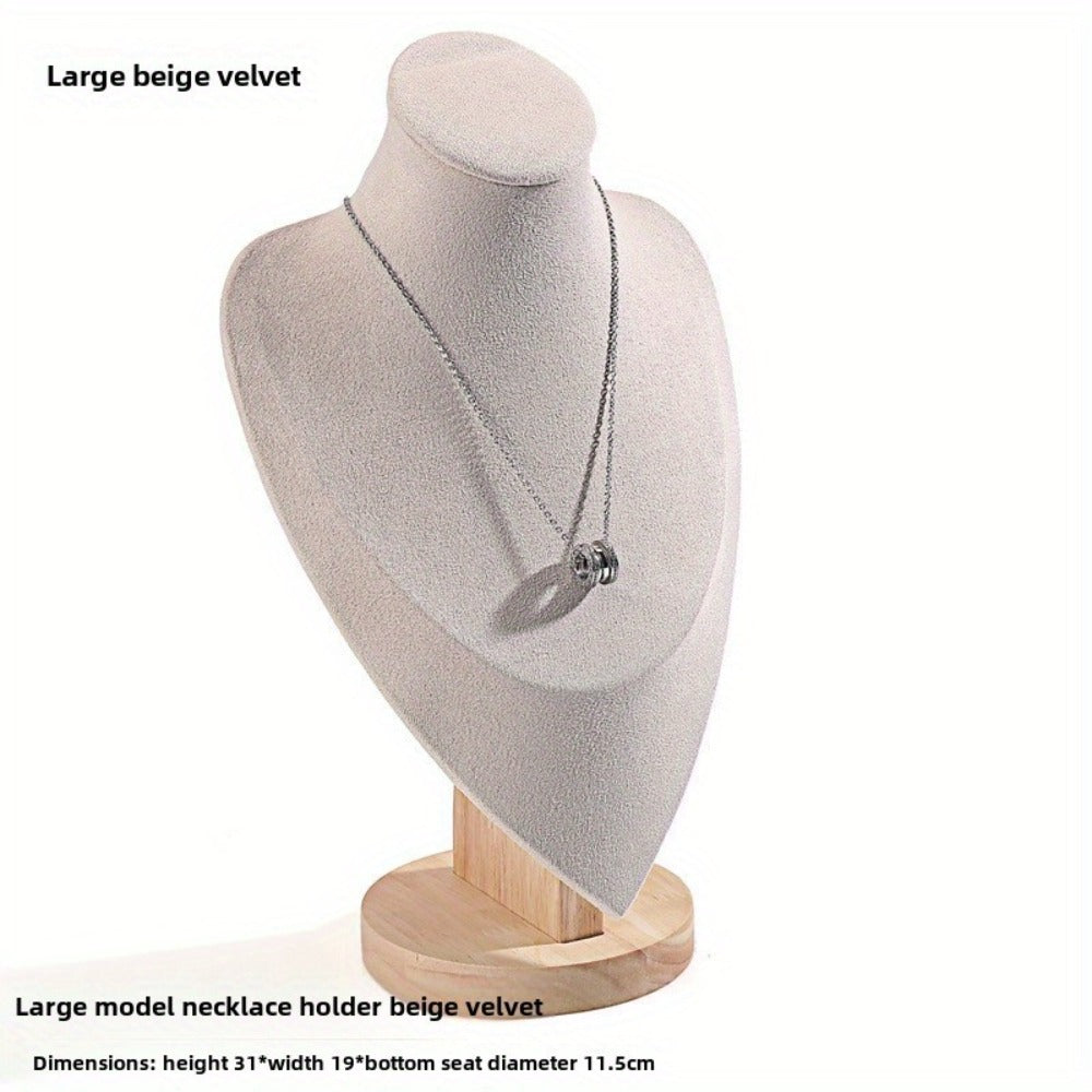 Jewelry Display Stand - Mannequin Neck Portrait Necklace Holder for Home, Boutique & Trade Show - product detail view 5
