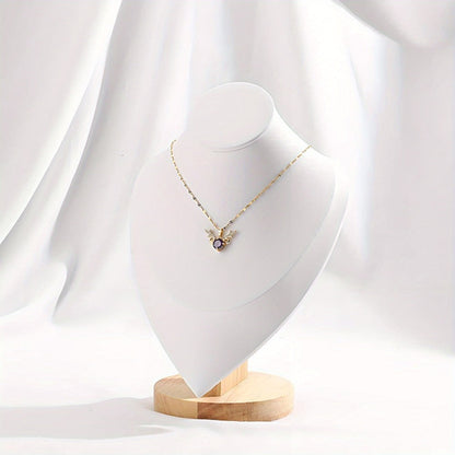 Jewelry Display Stand - Mannequin Neck Portrait Necklace Holder for Home, Boutique & Trade Show - product detail view 14