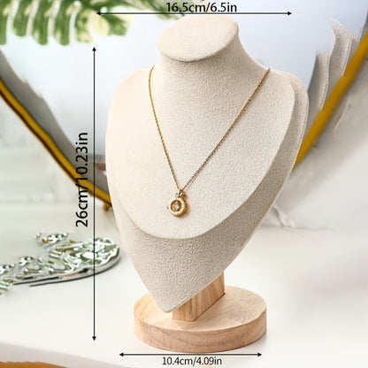 Jewelry Display Stand - Mannequin Neck Portrait Necklace Holder for Home, Boutique & Trade Show - product detail view 15