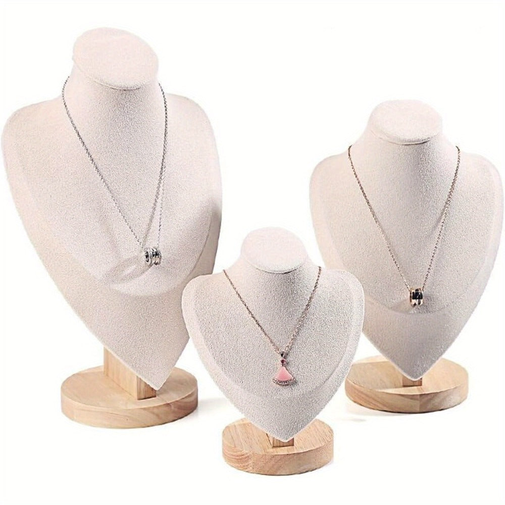 Jewelry Display Stand - Mannequin Neck Portrait Necklace Holder for Home, Boutique & Trade Show - product detail view 16