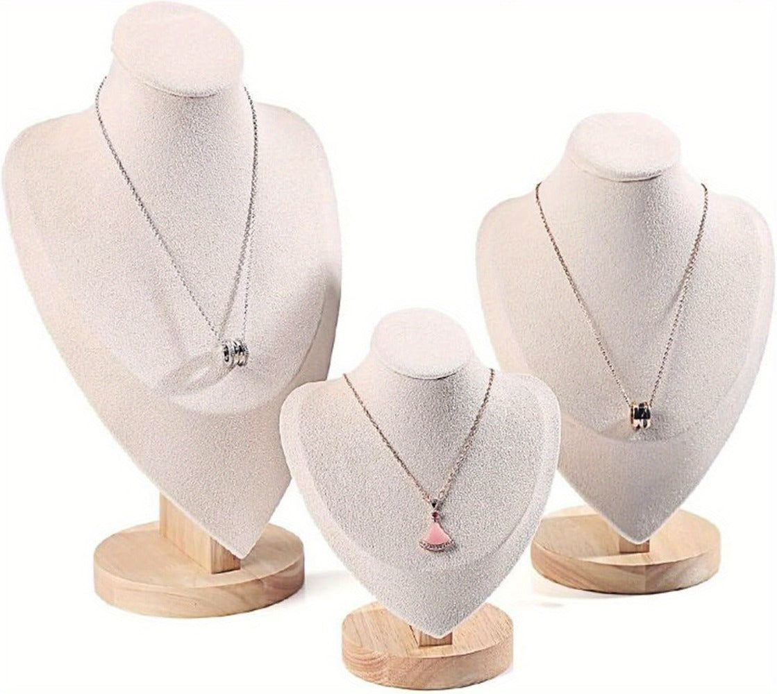 Jewelry Display Stand - Mannequin Neck Portrait Necklace Holder for Home, Boutique & Trade Show - product detail view 23