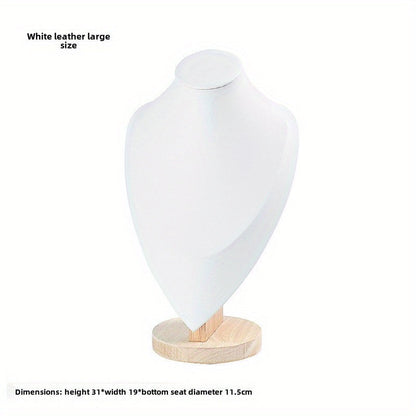 Jewelry Display Stand - Mannequin Neck Portrait Necklace Holder for Home, Boutique & Trade Show - product detail view 29