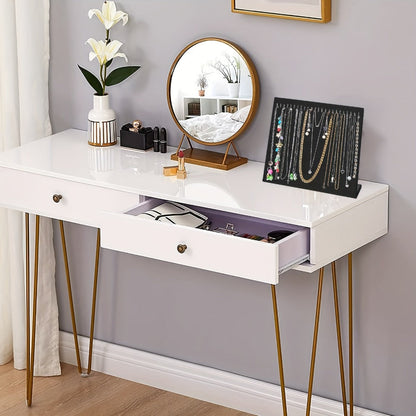 Jewelry Display Stand - Necklace 24 Hook Velvet Organizer Rack L-Shaped Countertop Holder for - product detail view 6