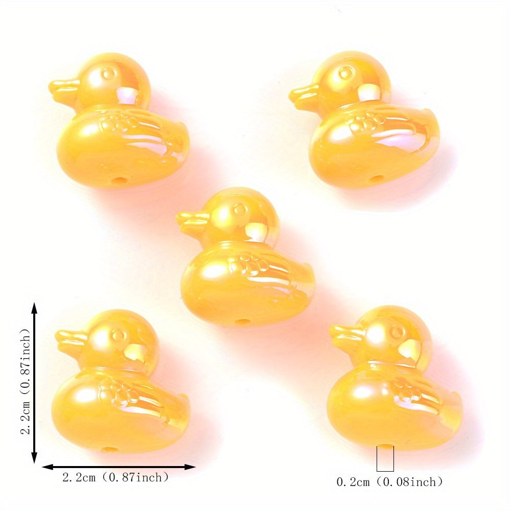 Jewelry Making Beads - Focal for Pens 30pcs 3D Duck Acrylic Bulk for Beadable Pens, Keychains - product detail view 2
