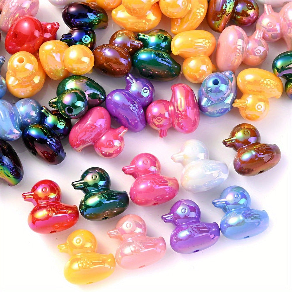 Jewelry Making Beads - Focal for Pens 30pcs 3D Duck Acrylic Bulk for Beadable Pens, Keychains - product detail view 6
