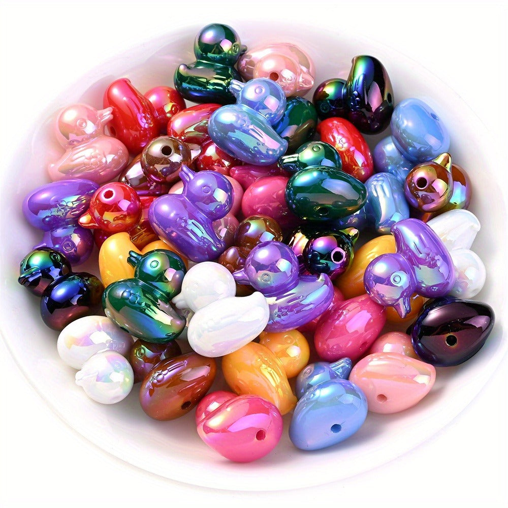 Jewelry Making Beads - Focal for Pens 30pcs 3D Duck Acrylic Bulk for Beadable Pens, Keychains - product detail view 7