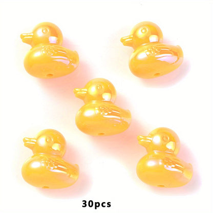 Jewelry Making Beads - Focal for Pens 30pcs 3D Duck Acrylic Bulk for Beadable Pens, Keychains - product detail view 11