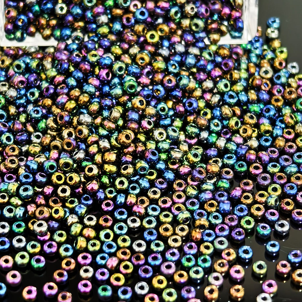 Jewelry Making Beads - Seed 18800pcs 30 Colors 1.8mm Czech Resin Round Spacer Mixed Pack for DIY - product detail view 6