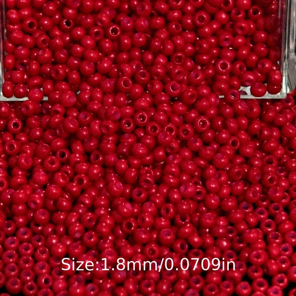 Jewelry Making Beads - Seed 18800pcs 30 Colors 1.8mm Czech Resin Round Spacer Mixed Pack for DIY - product detail view 8