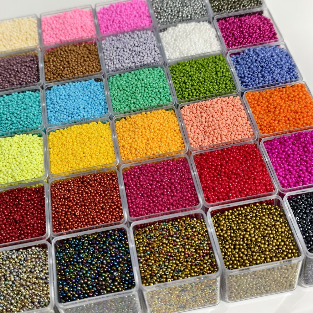 Jewelry Making Beads - Seed 18800pcs 30 Colors 1.8mm Czech Resin Round Spacer Mixed Pack for DIY - product detail view 9