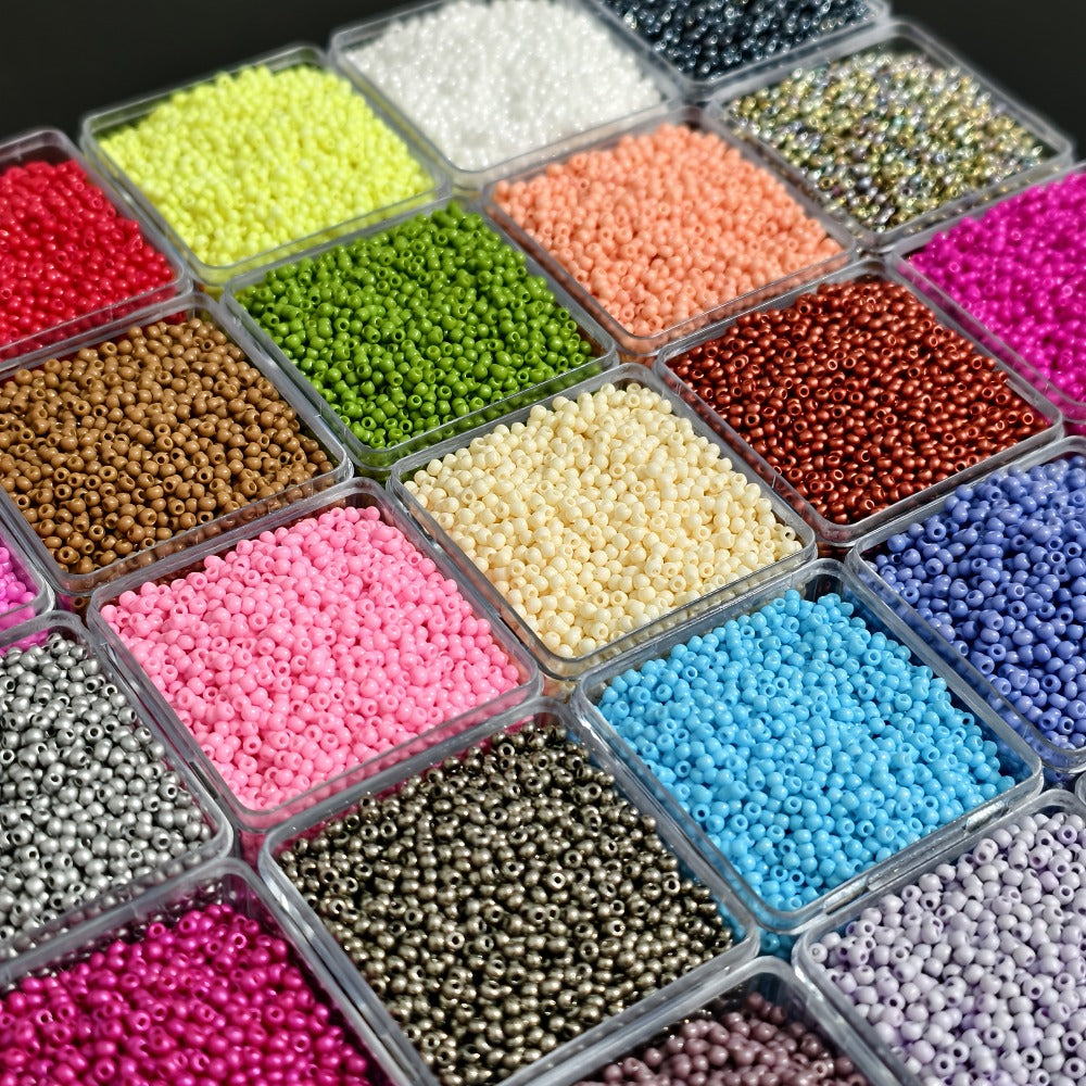 Jewelry Making Beads - Seed 18800pcs 30 Colors 1.8mm Czech Resin Round Spacer Mixed Pack for DIY - product detail view 11