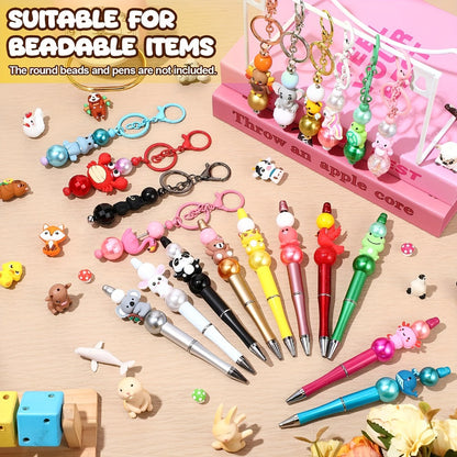 Jewelry Making Beads - Silicone Animal Focus 20pcs 3D Cute Animal for DIY Keychains Bracelets - product detail view 4