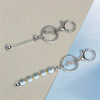 Jewelry Making Kit - Keychain Blanks Beadable Stainless Steel 12 & 24pcs DIY Beaded Keychain - product detail view 16