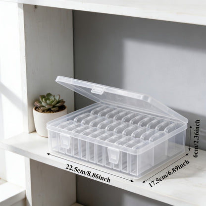 Jewelry Organizer - Clear Plastic Storage Boxes Stackable with Handle Portable Travel for - product detail view 11
