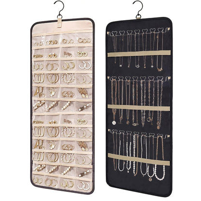 Jewelry Organizer - Hanging Dual Sided 360 Degree Rotating Hanger for Earrings Bracelets Rings - main product view