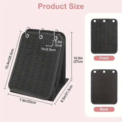Jewelry Organizer - Pin Display Holder Brooch 5-Page Felt Badge Storage Binder 3-Ring - product detail view 2