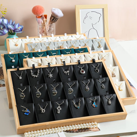 Jewelry Organizer - Tray Stackable 18 Compartments Velvet Drawer Insert Divider for Earrings - main product view