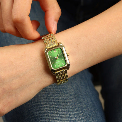Jewelry Set with Watch - Women 6pcs Elegant Minimalist Quartz Square Dial Ladies with Heart Pendant - product detail view 16