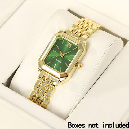 Jewelry Set with Watch - Women 6pcs Elegant Minimalist Quartz Square Dial Ladies with Heart Pendant - product detail view 22