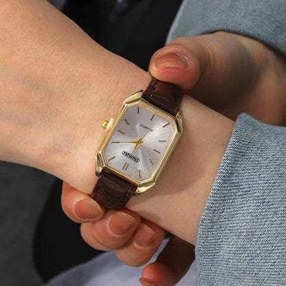 Jewelry Set with Watch - Women 6pcs Elegant Minimalist Quartz Square Dial Ladies with Heart Pendant - product detail view 40