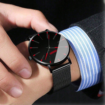 Jewelry Set with Watch - Luxury for Men 4pcs Quartz Analog Bracelet Necklace Gift Box Business - product detail view 8