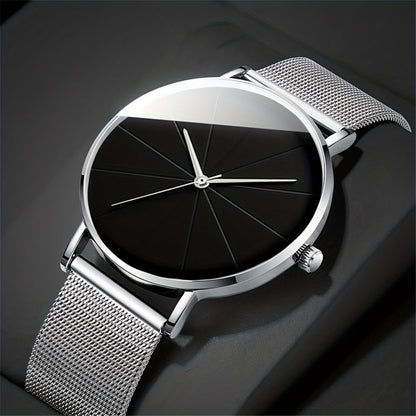Jewelry Set with Watch - Men's & 4pcs Quartz , Ring, Necklace & Bracelet Fashion Accessory Bundle - product detail view 10