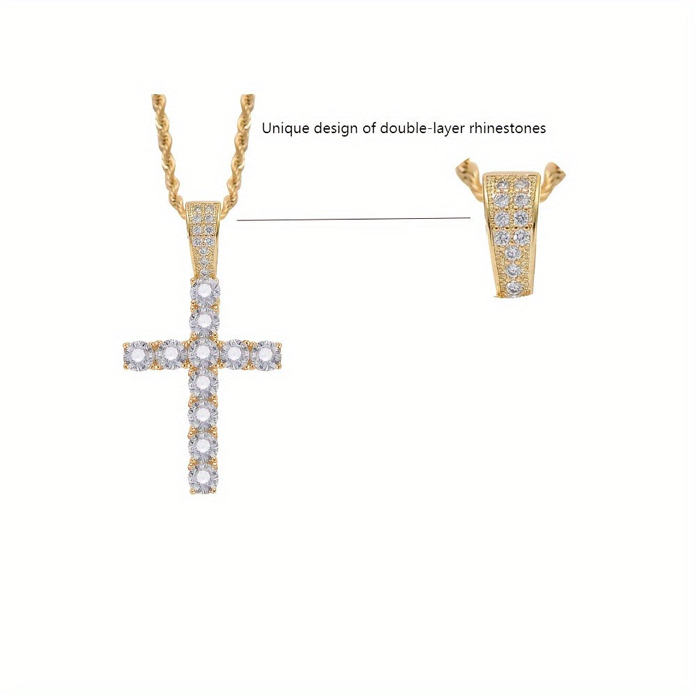 Jewelry Set with Watch - Men's 5pcs Rhinestone Necklace Ring Bracelet Gift Box Fashion Accessories - product detail view 8
