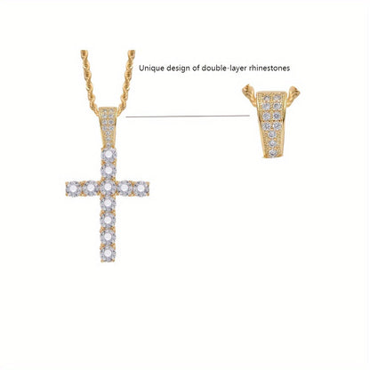 Jewelry Set with Watch - Men's 5pcs Rhinestone Necklace Ring Bracelet Gift Box Fashion Accessories - product detail view 8