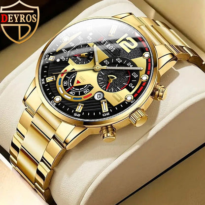 Jewelry Set with Watch - Men's & Gift 16pcs 4 Quartz Analog Watches + 12pcs Bracelet Necklace Ring - product detail view 8
