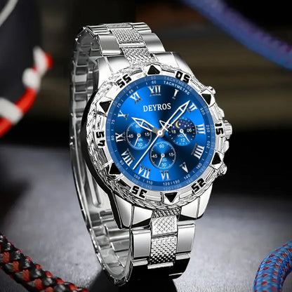 Jewelry Set with Watch - Men's & Gift 16pcs 4 Quartz Analog Watches + 12pcs Bracelet Necklace Ring - product detail view 10