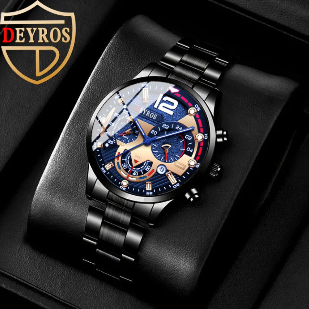Jewelry Set with Watch - Men's & Gift 16pcs 4 Quartz Analog Watches + 12pcs Bracelet Necklace Ring - product detail view 15