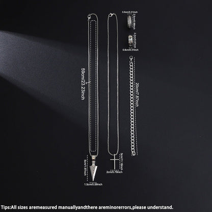 Jewelry Set with Watch - Men's & Gift 16pcs 4 Quartz Analog Watches + 12pcs Bracelet Necklace Ring - product detail view 18