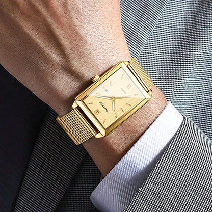 Jewelry Set with Watch - Men's & Gift 4-Piece Quartz , Necklace, Bracelet & Ring, Zinc Alloy - product detail view 4