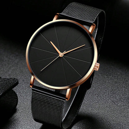 Jewelry Set with Watch - Men's Quartz & Bracelet | 4-Piece Elegant Gift with Alloy Case, Round Dial - product detail view 6