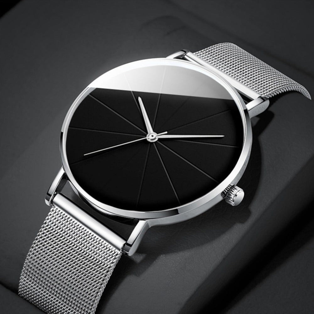 Jewelry Set with Watch - Men's Quartz & Bracelet | 4-Piece Elegant Gift with Alloy Case, Round Dial - product detail view 8