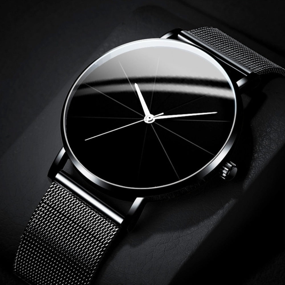Jewelry Set with Watch - Men's Quartz & Bracelet | 4-Piece Elegant Gift with Alloy Case, Round Dial - product detail view 14
