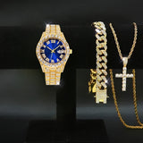 3pcs Golden blue