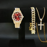 3pcs Golden red
